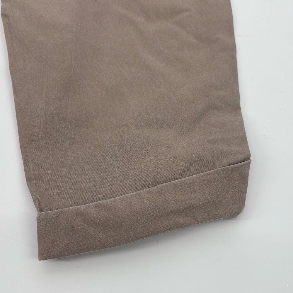 Eileen Fisher Roll-Cuff Cotton Lyocell Blend Cropped Capri Pants Beige Size PP - Picture 9 of 12